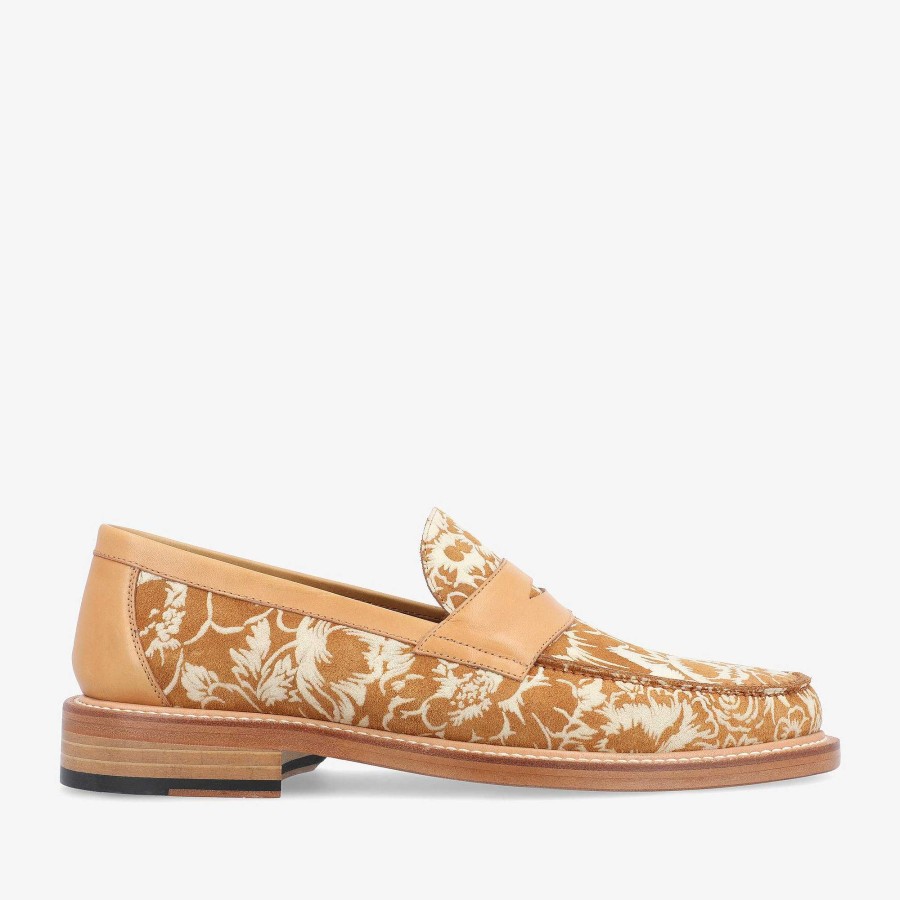 Loafers|Schoenen TAFT | De Fitz-Loafer In Gouden Bloemen | Taft