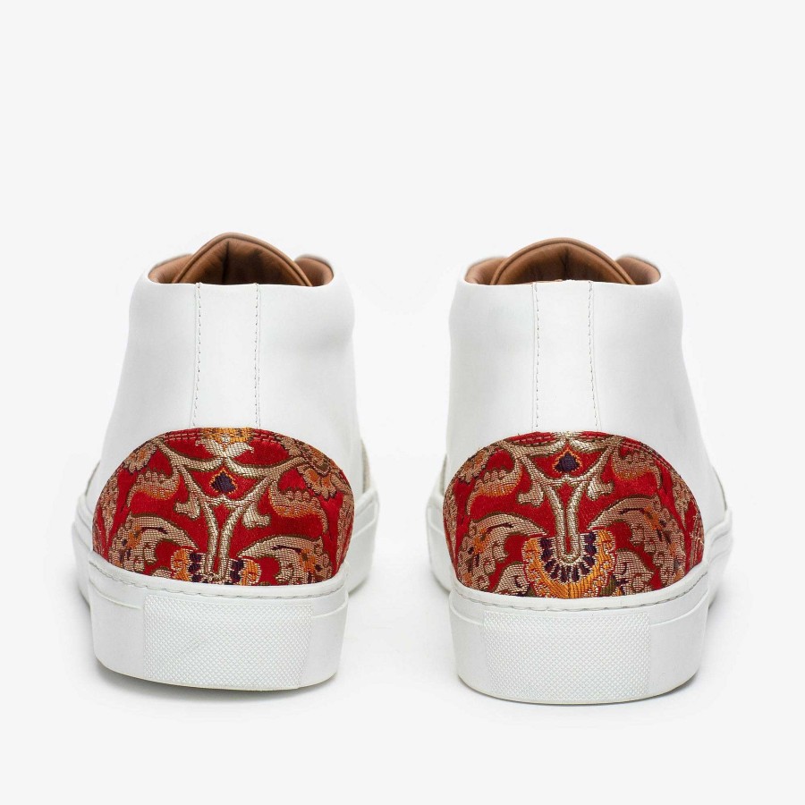 Sneakers TAFT | De Klay Mid-Top Sneaker In Rood/Wit | Taft