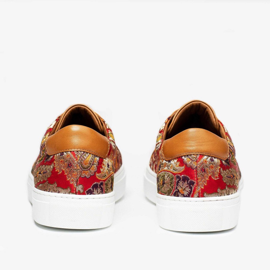 Sneakers TAFT | De Sneaker In Rood Paisley - Unieke Sneakers | Taft