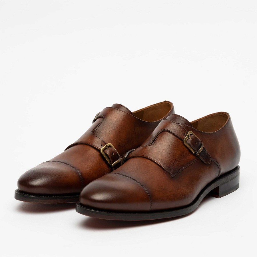 Schoenen TAFT | The Prince Shoe In Coffee - Schoenen Met Dubbele Monniksband | Taft