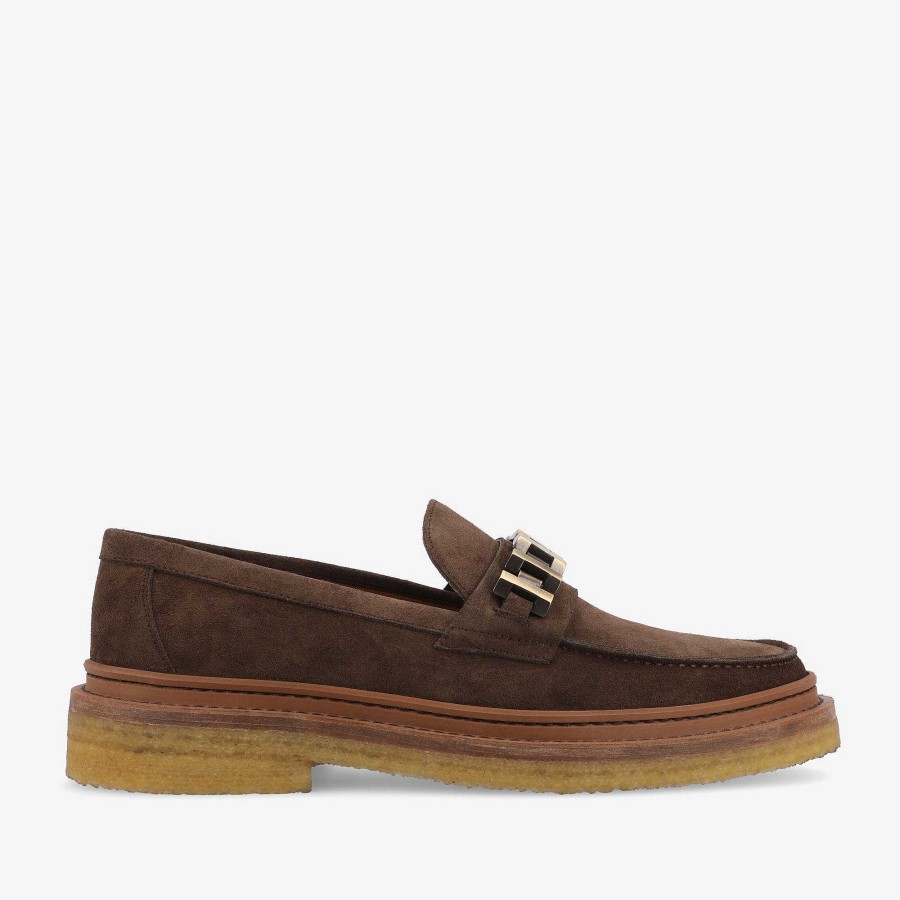 Loafers|Schoenen TAFT | De Verona Loafer In Bruin - Bruine Suede Loafer | Taft