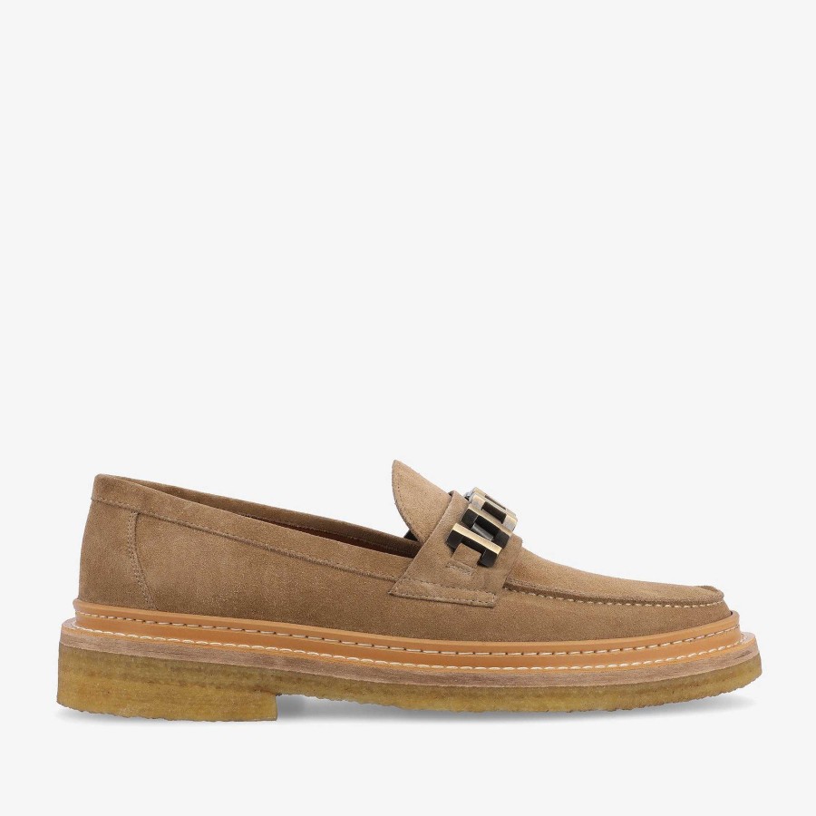 Loafers|Schoenen TAFT | De Verona Loafer In Beige - Beige Suede Loafer | Taft