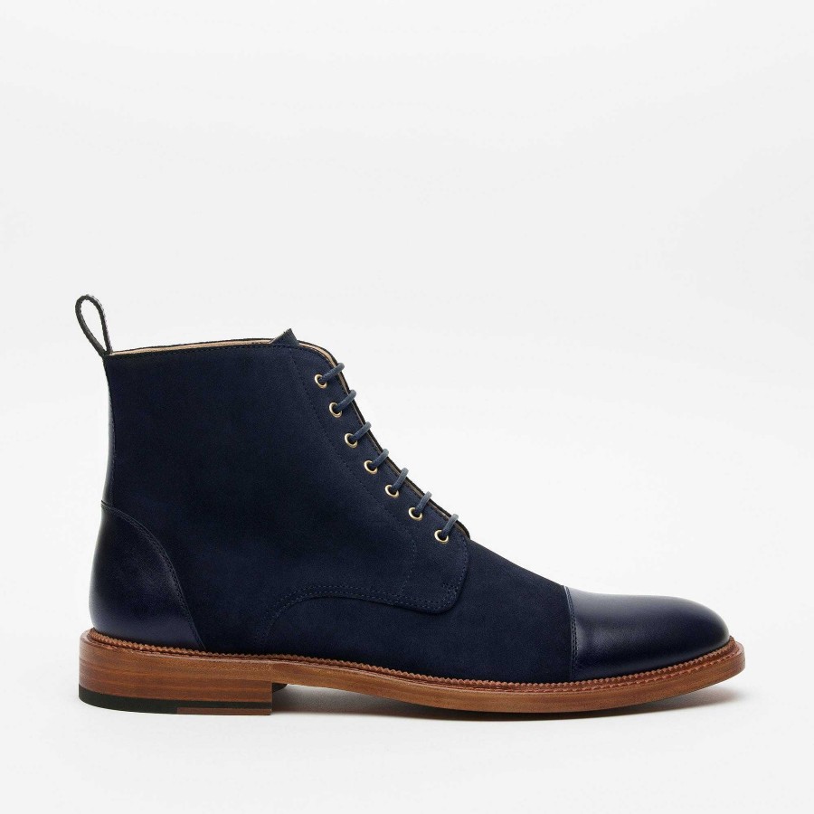 Laarzen TAFT | De Troy Boot - Marine Suede Laarzen | Taft