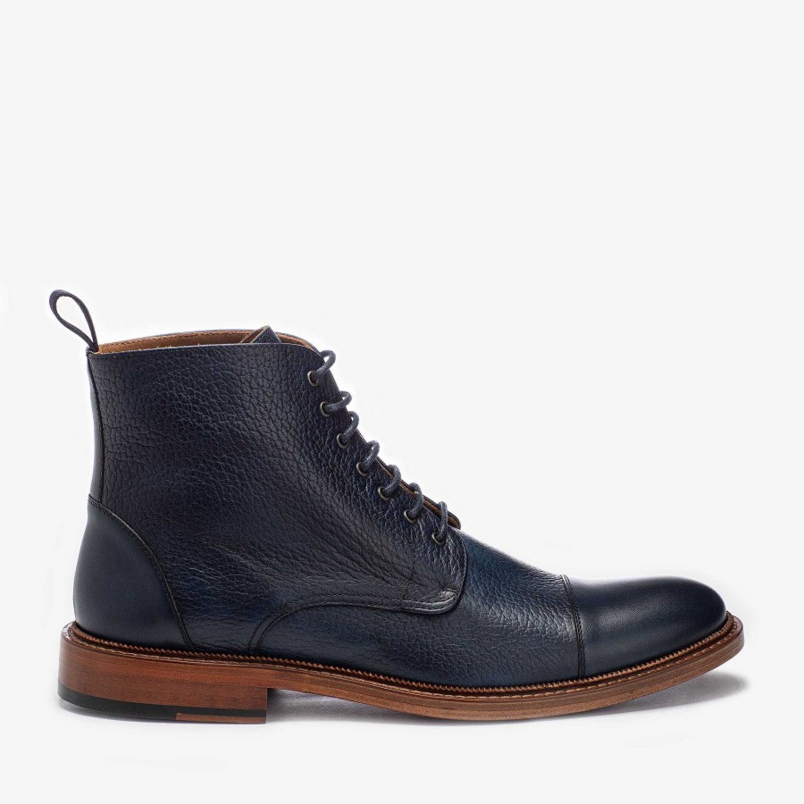 Laarzen TAFT | De Rome Boot - Marine Lederen Laarzen | Taft