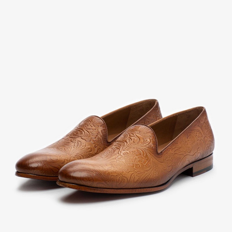 Loafers|Schoenen TAFT | De Monaco Loafer In Honing Bloemen - Jurk Loafers | Taft